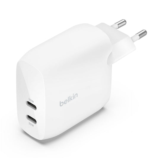 Belkin Dual Wall Charger 30W USB-C PD PPS (60W), White
