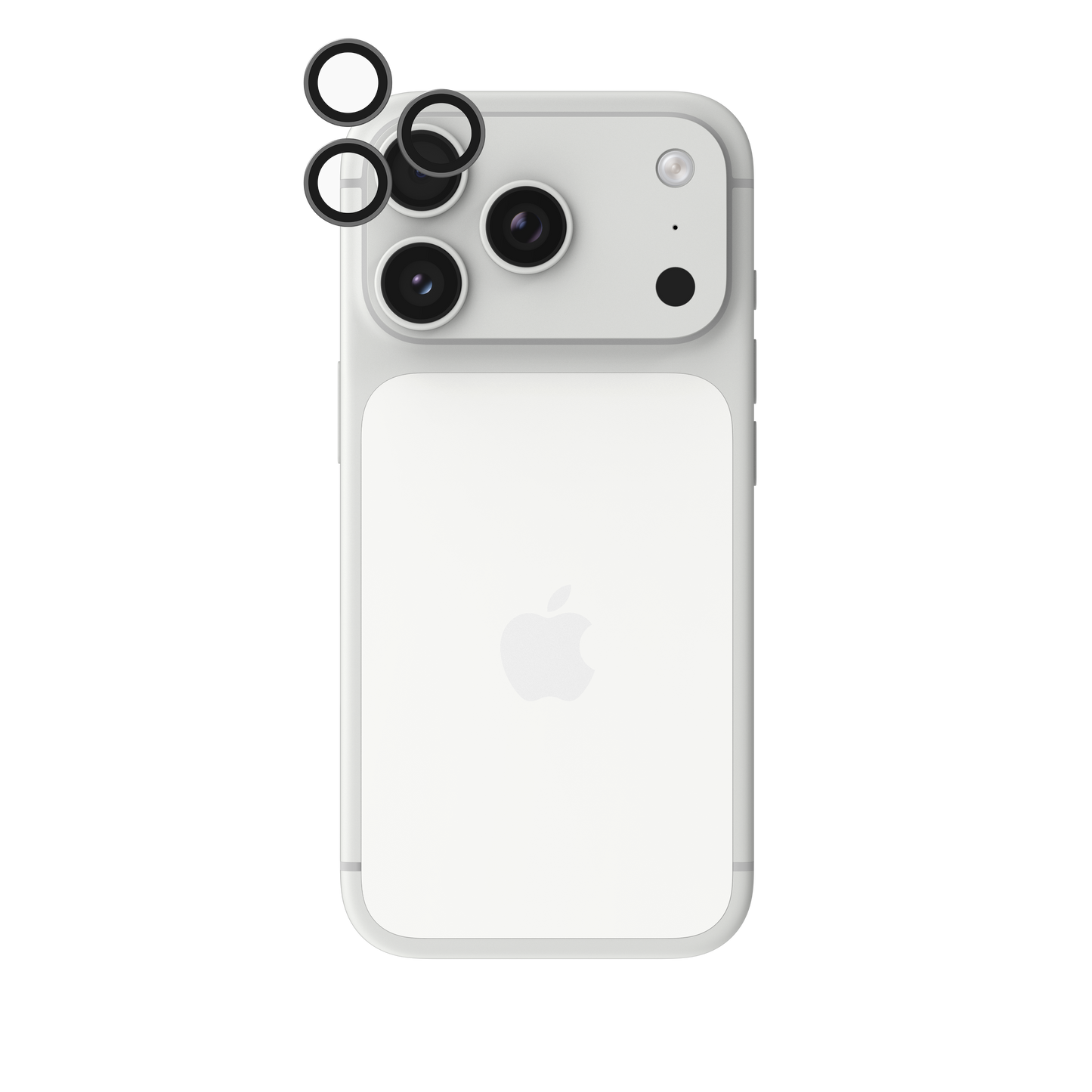 InvisibleShield Premium CameraRings for iPhone 15/16/17 Pro/Pro Max - Silver