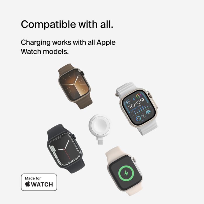 Belkin BoostCharge USB-C Apple Watch Charger, White