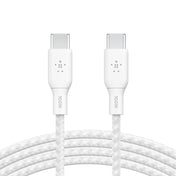 Belkin BOOST↑CHARGE™  USB-C to USB-C 2.0 Braided silicone 100W 3M, White