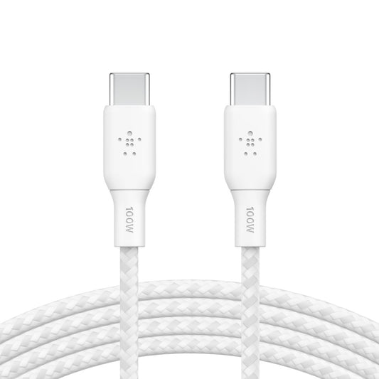 Belkin BOOST↑CHARGE™  USB-C to USB-C 2.0 Braided silicone 100W 3M, White