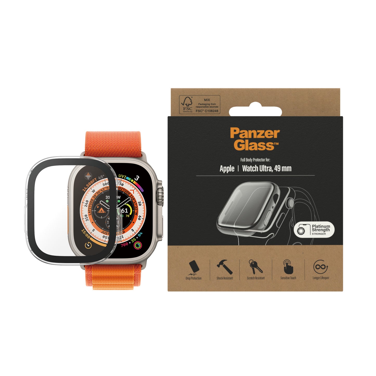 PanzerGlass Full Body Protection for Apple Watch Ultra (49 mm) - Clear
