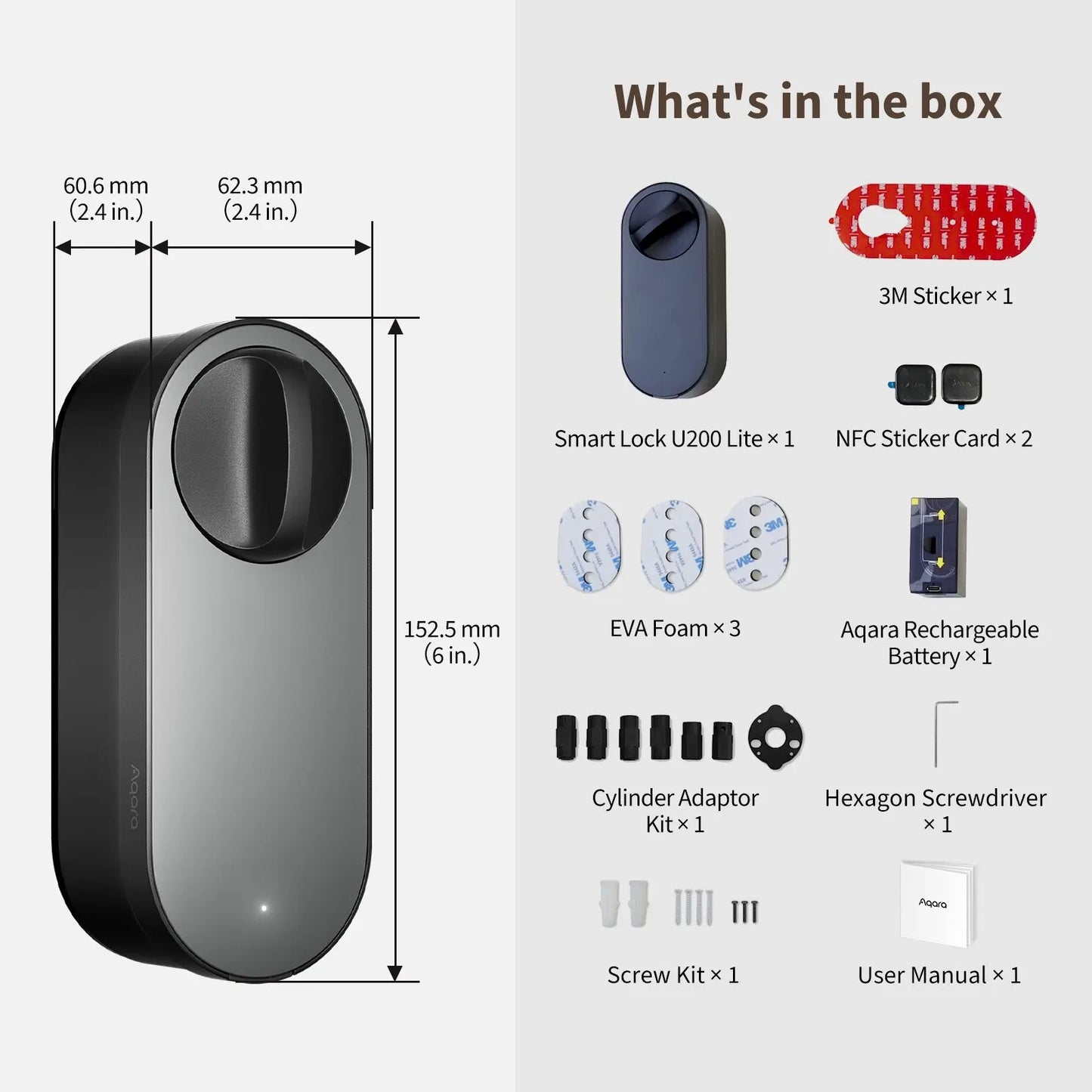 Aqara Smart Lock U200 Lite - Black