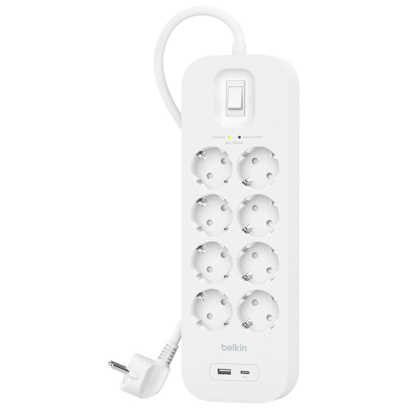 Belkin Surge Protector with USB-C and USB-A Ports (8 Outlet with 1 USB-C & 1 USB-A)