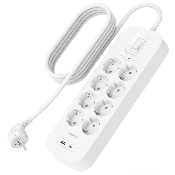 Belkin Surge Protector with USB-C and USB-A Ports (8 Outlet with 1 USB-C & 1 USB-A)