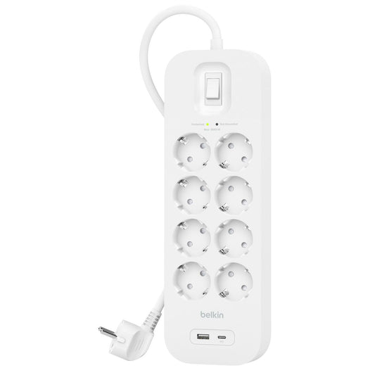 Belkin Surge Protector with USB-C and USB-A Ports (8 Outlet with 1 USB-C & 1 USB-A)