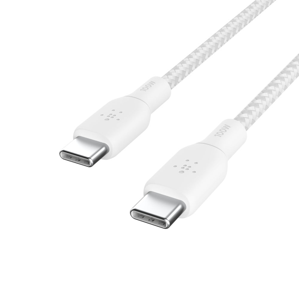 Belkin BOOST↑CHARGE™  USB-C to USB-C 2.0 Braided silicone 100W 3M, White