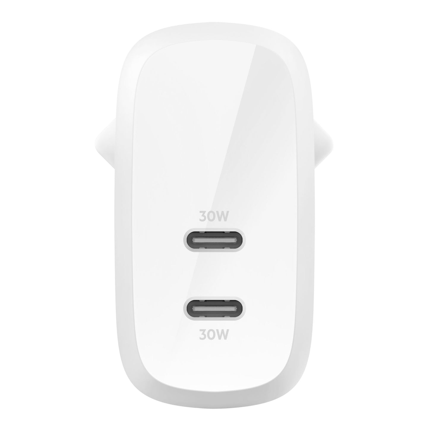 Belkin Dual Wall Charger 30W USB-C PD PPS (60W), White