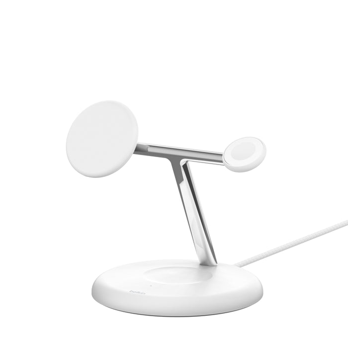 Belkin BOOST↑CHARGE™ PRO 3-in-1 Wireless Charger with MagSafe  Qi 2 - White