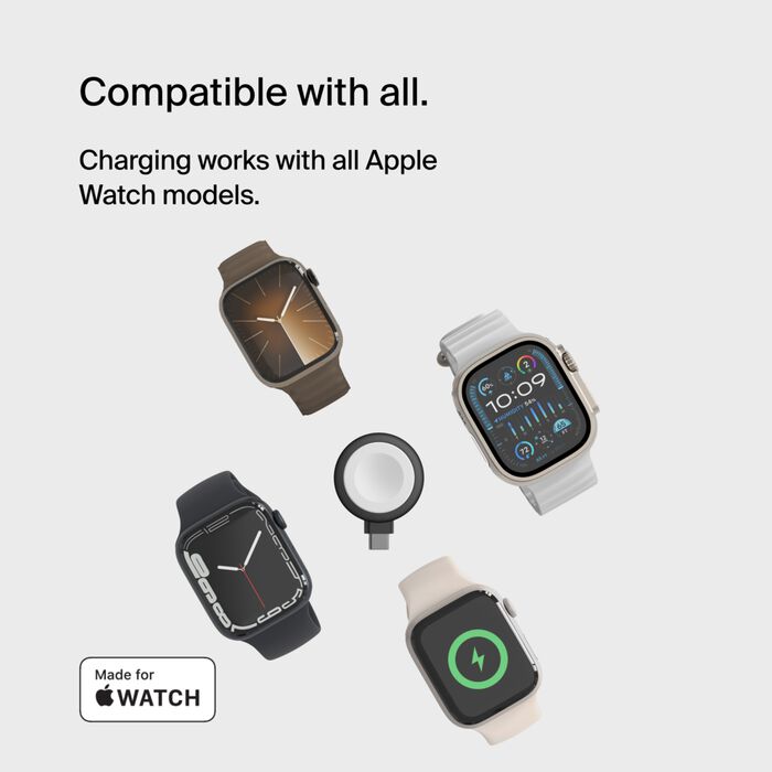 Belkin BoostCharge USB-C Apple Watch Charger, Black