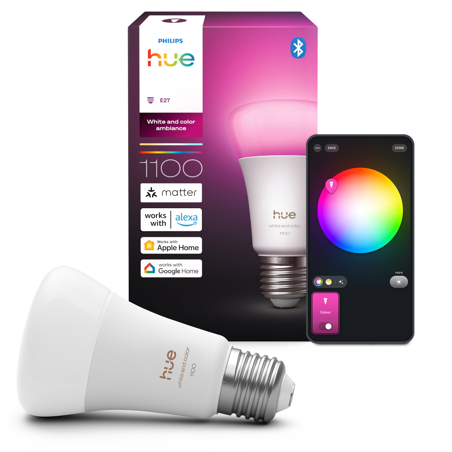 Philips Hue A60 - E27 smart bulb - 800 lm