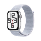Apple Watch SE GPS 40mm Silver Aluminum Case with Blue Cloud Sport Loop