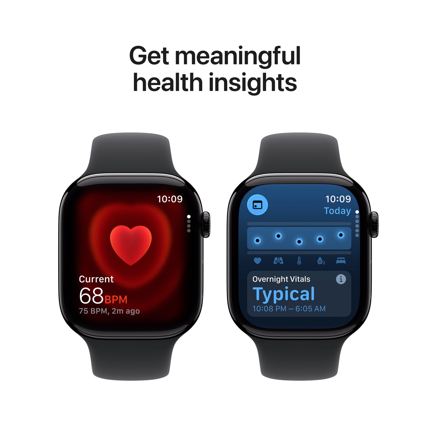Apple Watch Series 11 GPS 42mm Jet Black Aluminium Case with Black Sport Band - S/M