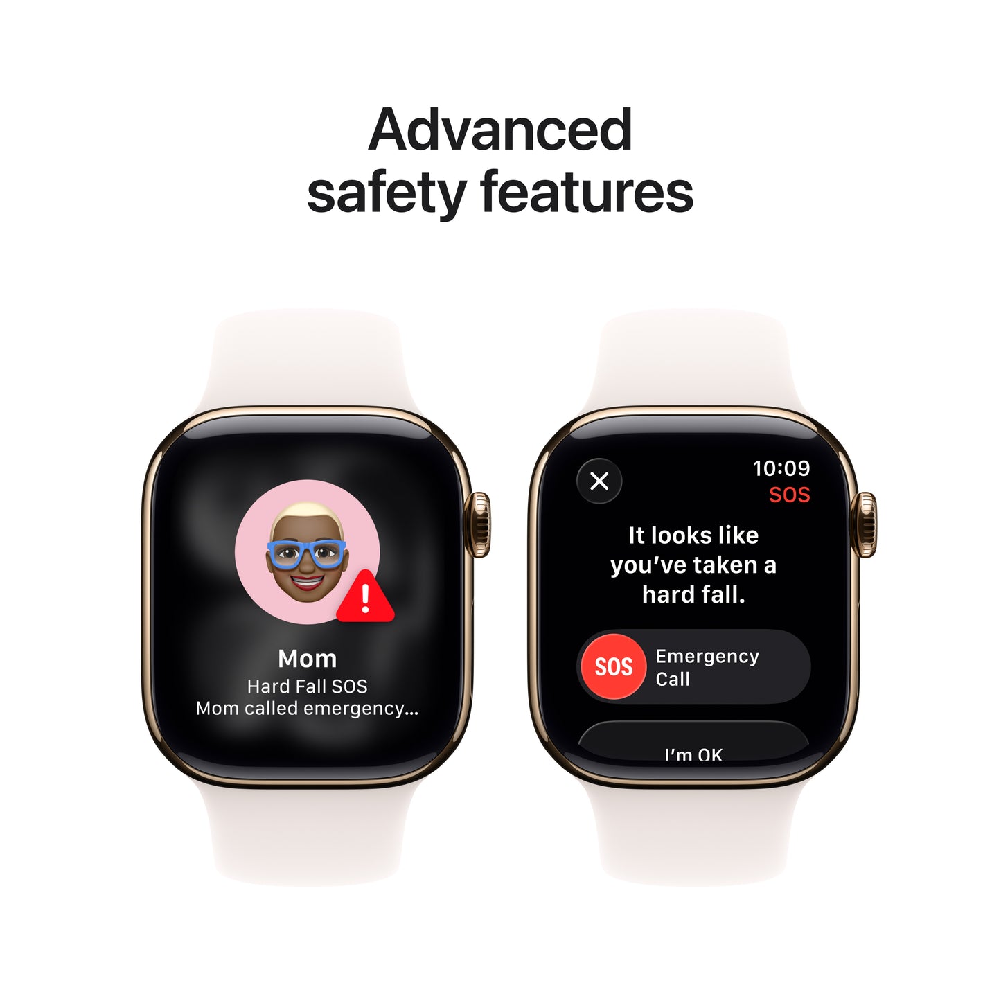 Apple Watch Series 11 GPS + Cellular 42mm Gold Titanium Case with Light Blush Sport Band - M/L
