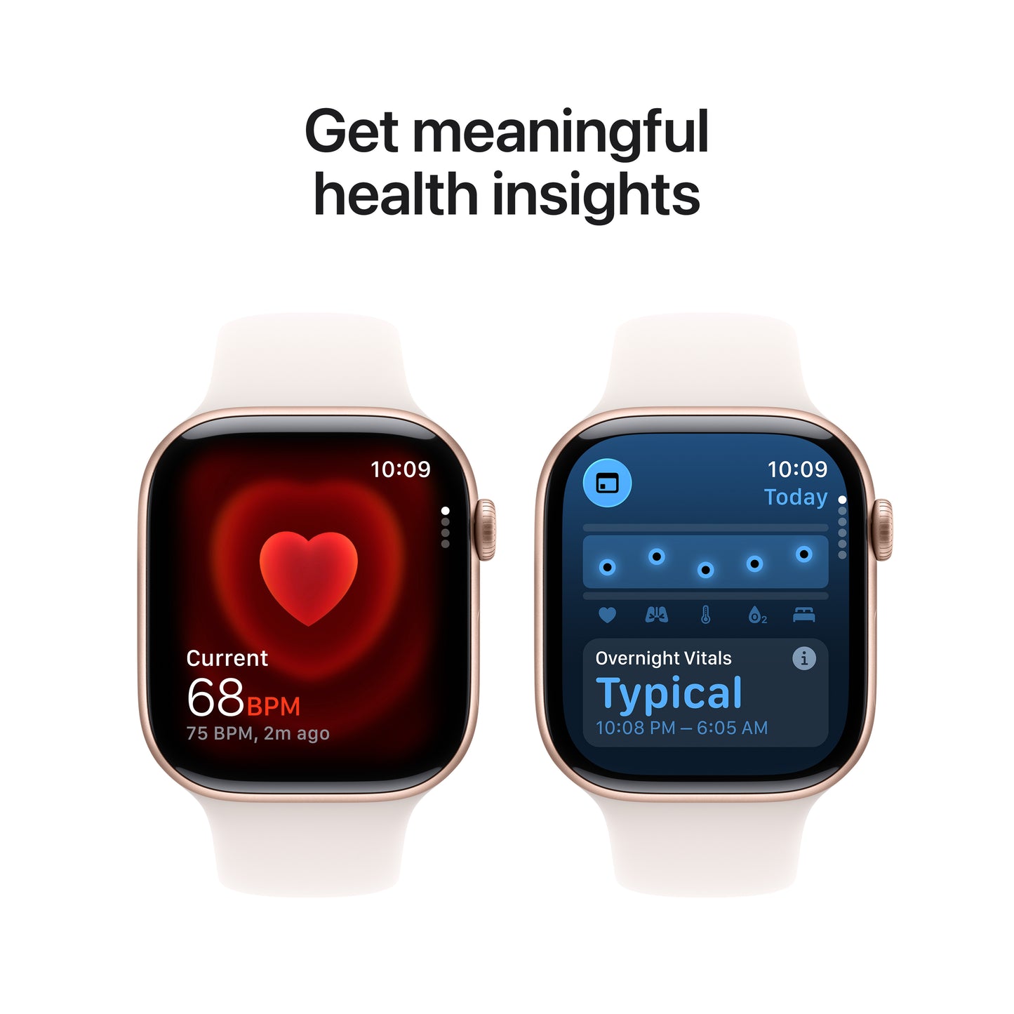 Apple Watch Series 11 GPS + Cellular 42mm Rose Gold Aluminium Case with Light Blush Sport Band - S/M