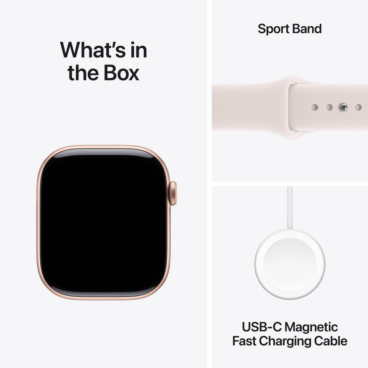 Apple Watch Series 11 GPS + Cellular 42mm Rose Gold Aluminium Case with Light Blush Sport Band - S/M