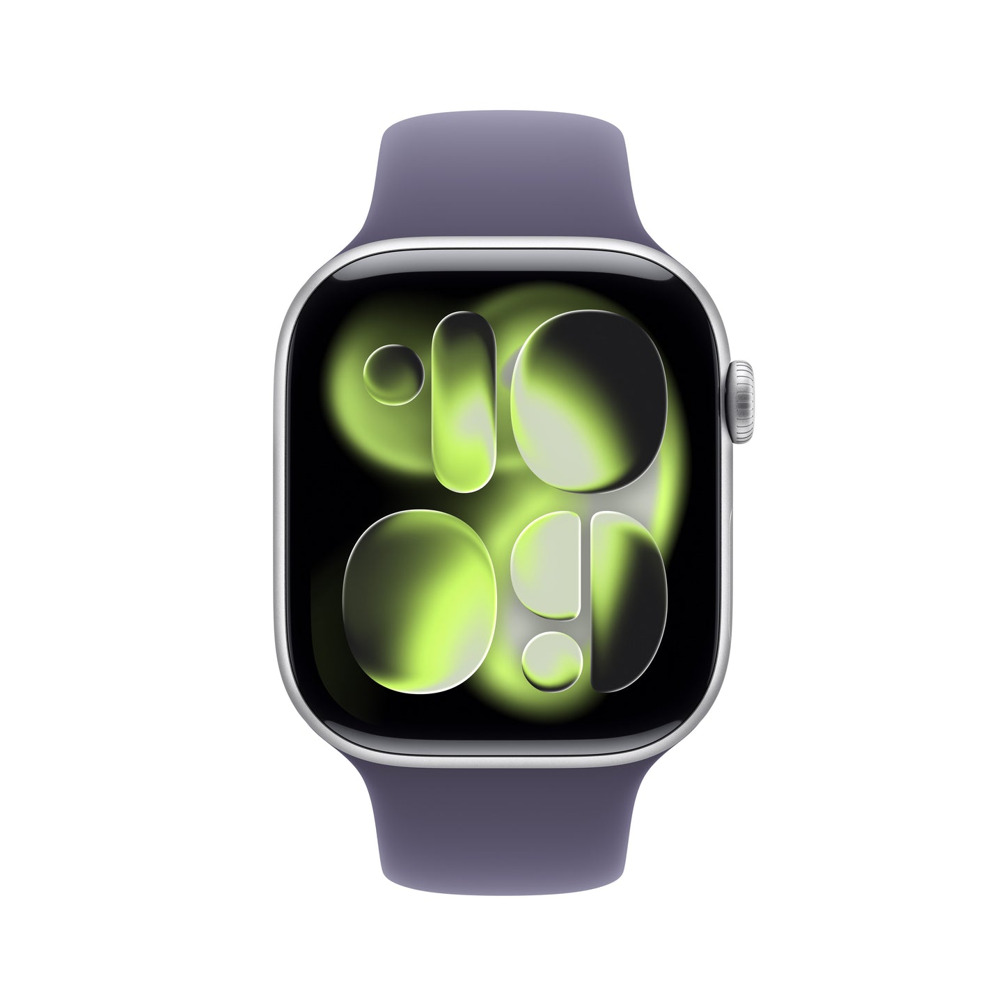 Apple Watch Series 11 GPS + Cellular 42mm Silver Aluminium Case with Purple Fog Sport Band - S/M