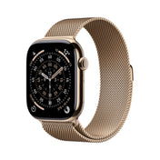 Apple Watch Series 11 GPS + Cellular 42mm Gold Titanium Case with Gold Milanese Loop