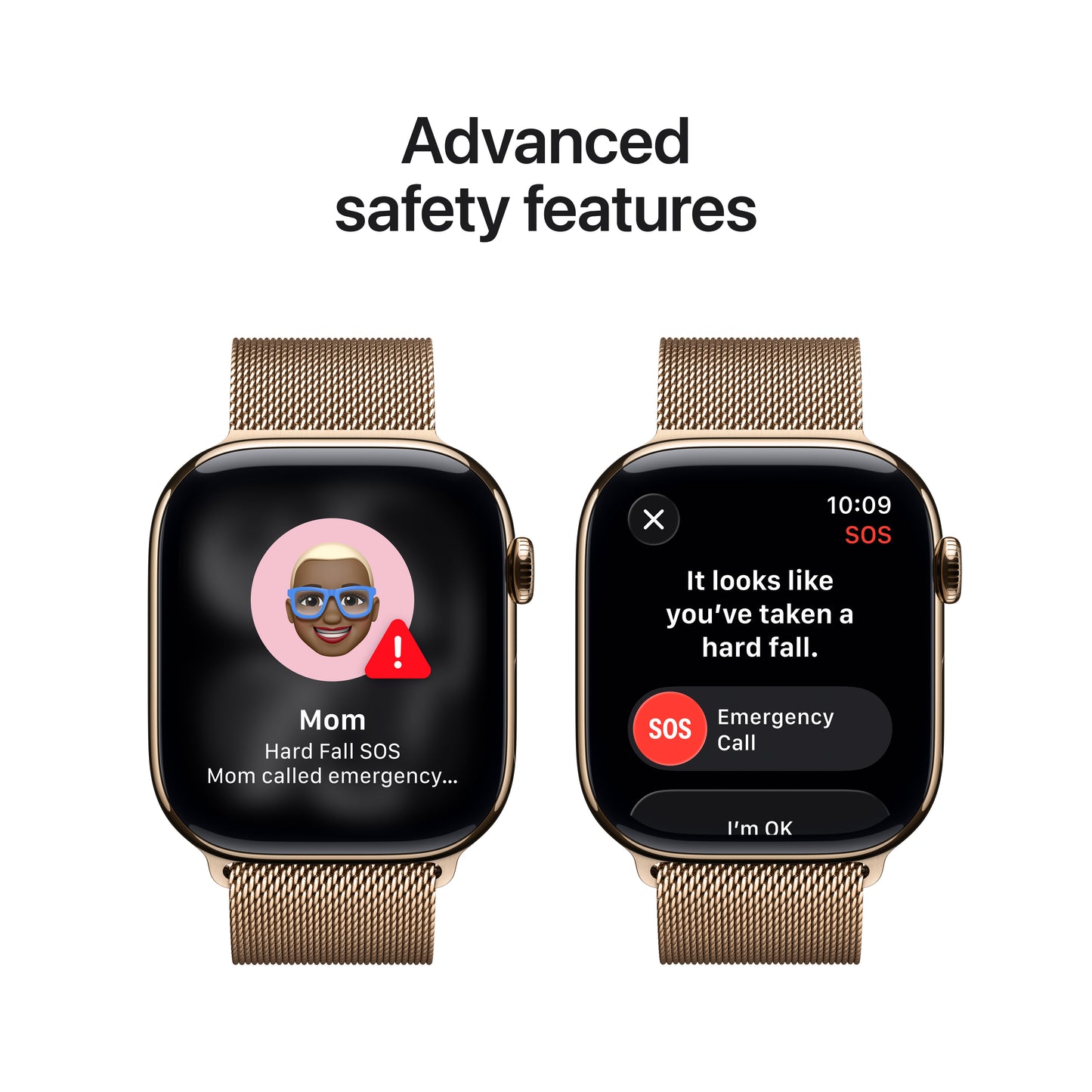 Apple Watch Series 11 GPS + Cellular 42mm Gold Titanium Case with Gold Milanese Loop