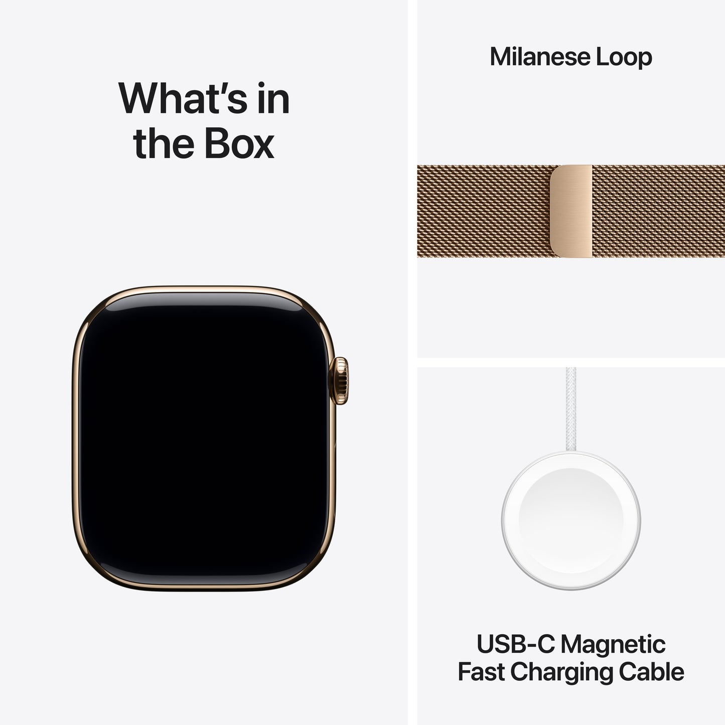 Apple Watch Series 11 GPS + Cellular 42mm Gold Titanium Case with Gold Milanese Loop