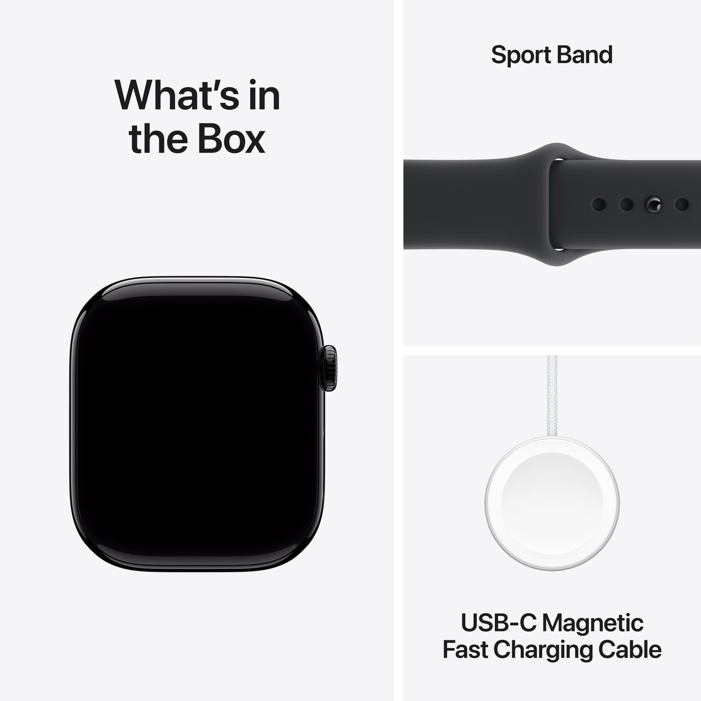 Apple Watch Series 11 GPS + Cellular 46mm Jet Black Aluminium Case with Black Sport Band - M/L