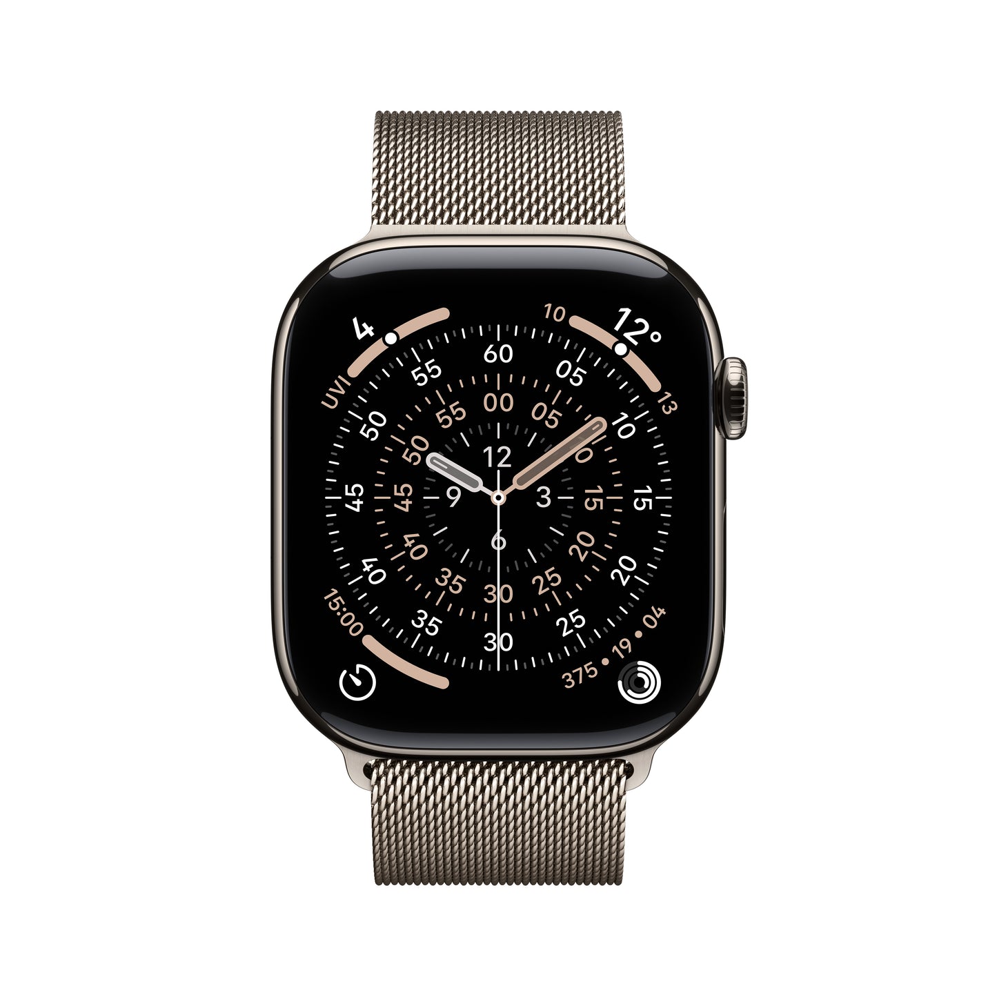 Apple Watch Series 11 GPS + Cellular 42mm Natural Titanium Case with Natural Milanese Loop