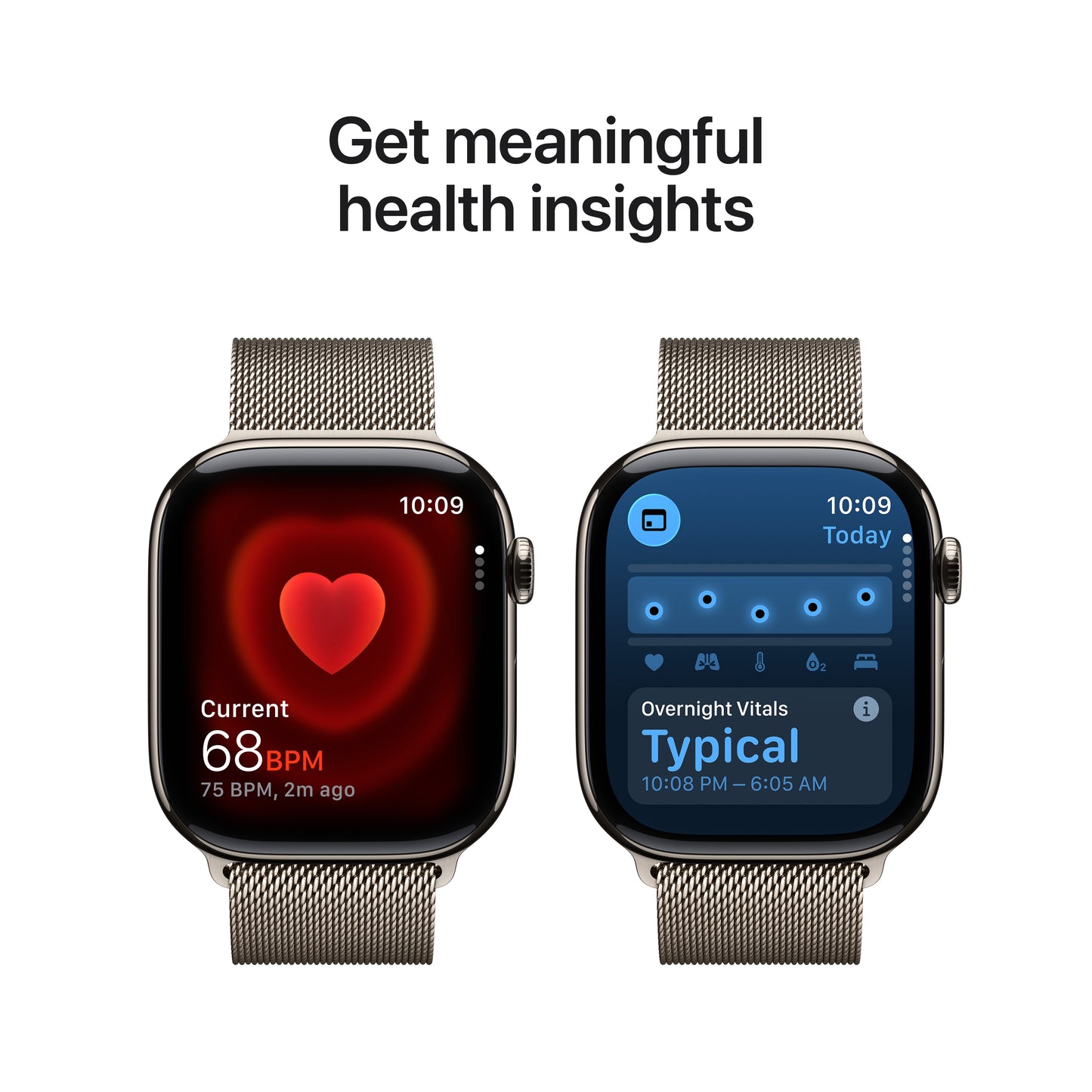 Apple Watch Series 11 GPS + Cellular 46mm Natural Titanium Case with Natural Milanese Loop - S/M