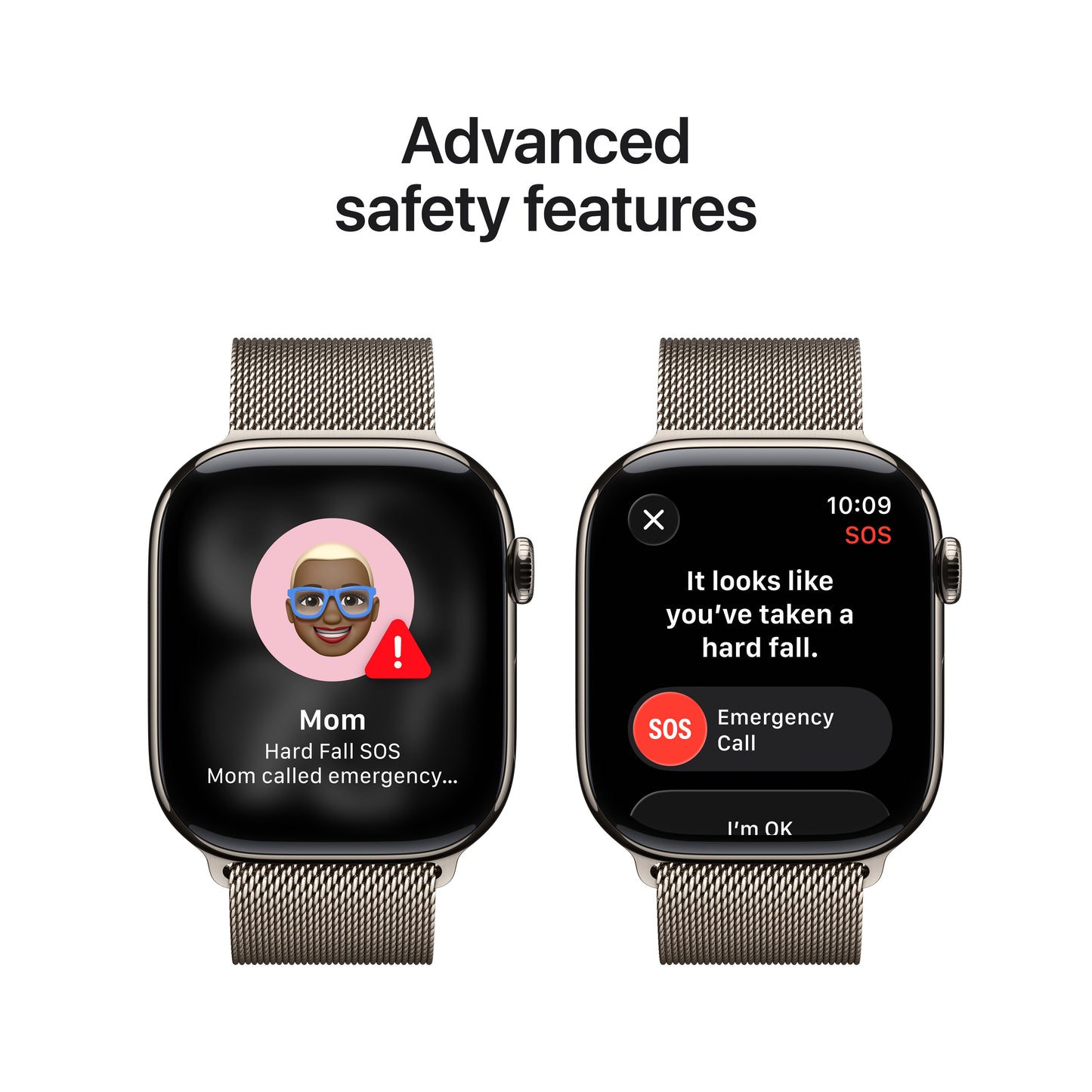 Apple Watch Series 11 GPS + Cellular 46mm Natural Titanium Case with Natural Milanese Loop - S/M
