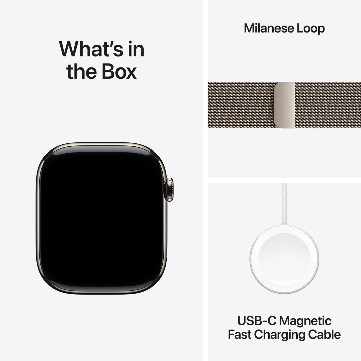 Apple Watch Series 11 GPS + Cellular 42mm Natural Titanium Case with Natural Milanese Loop