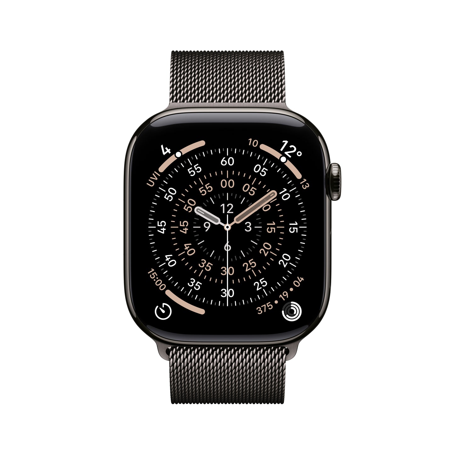 Apple Watch Series 11 GPS + Cellular 46mm Slate Titanium Case with Slate Milanese Loop - S/M