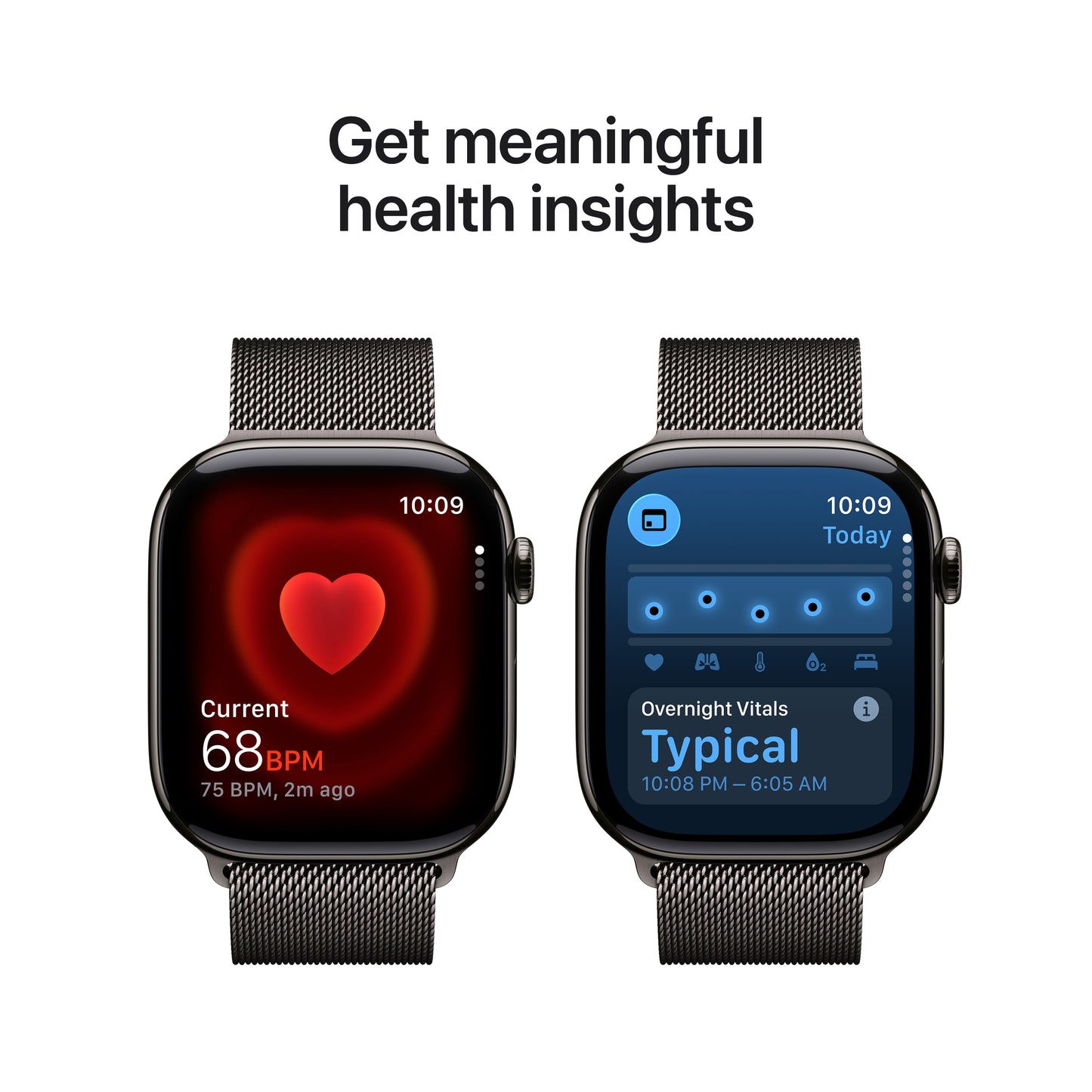 Apple Watch Series 11 GPS + Cellular 46mm Slate Titanium Case with Slate Milanese Loop - S/M