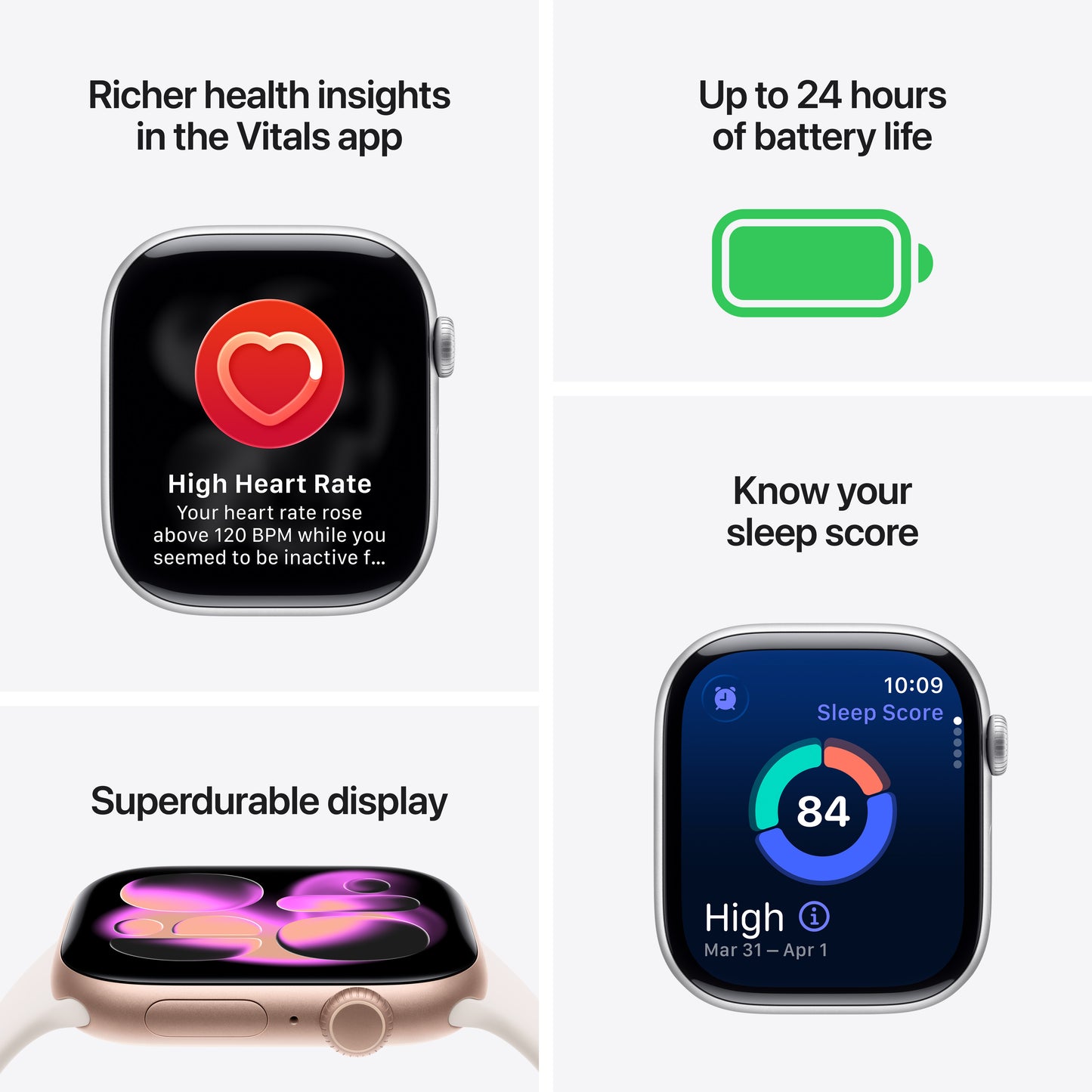 Apple Watch Series 11 GPS + Cellular 42mm Slate Titanium Case with Black Sport Band - S/M