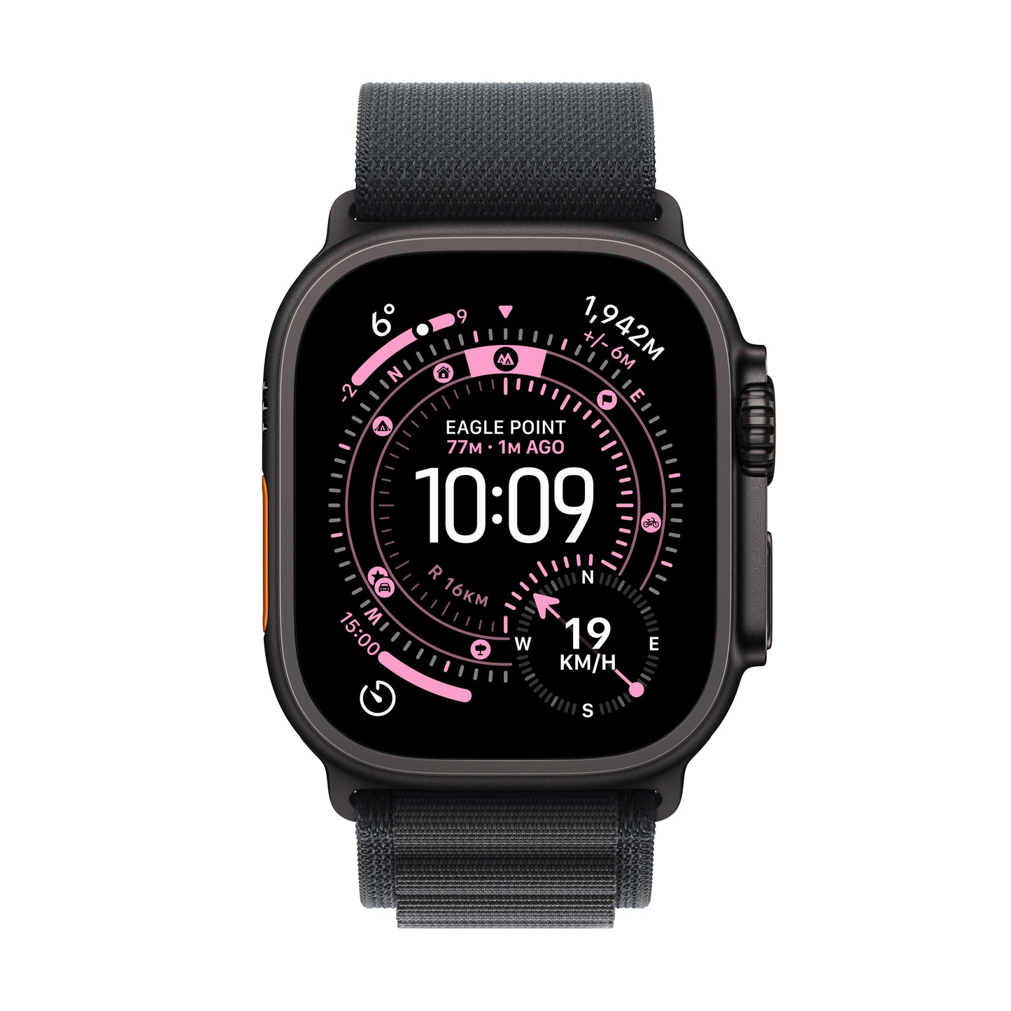 Apple Watch Ultra 3 GPS + Cellular 49mm Black Titanium Case with Black Alpine Loop - Small