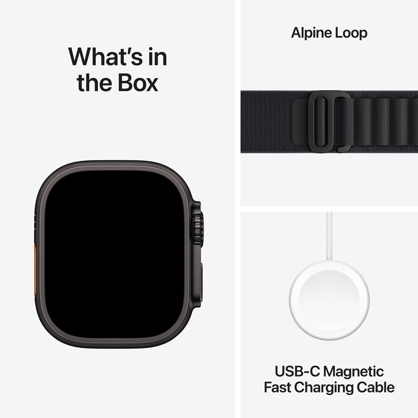 Apple Watch Ultra 3 GPS + Cellular 49mm Black Titanium Case with Black Alpine Loop - Small