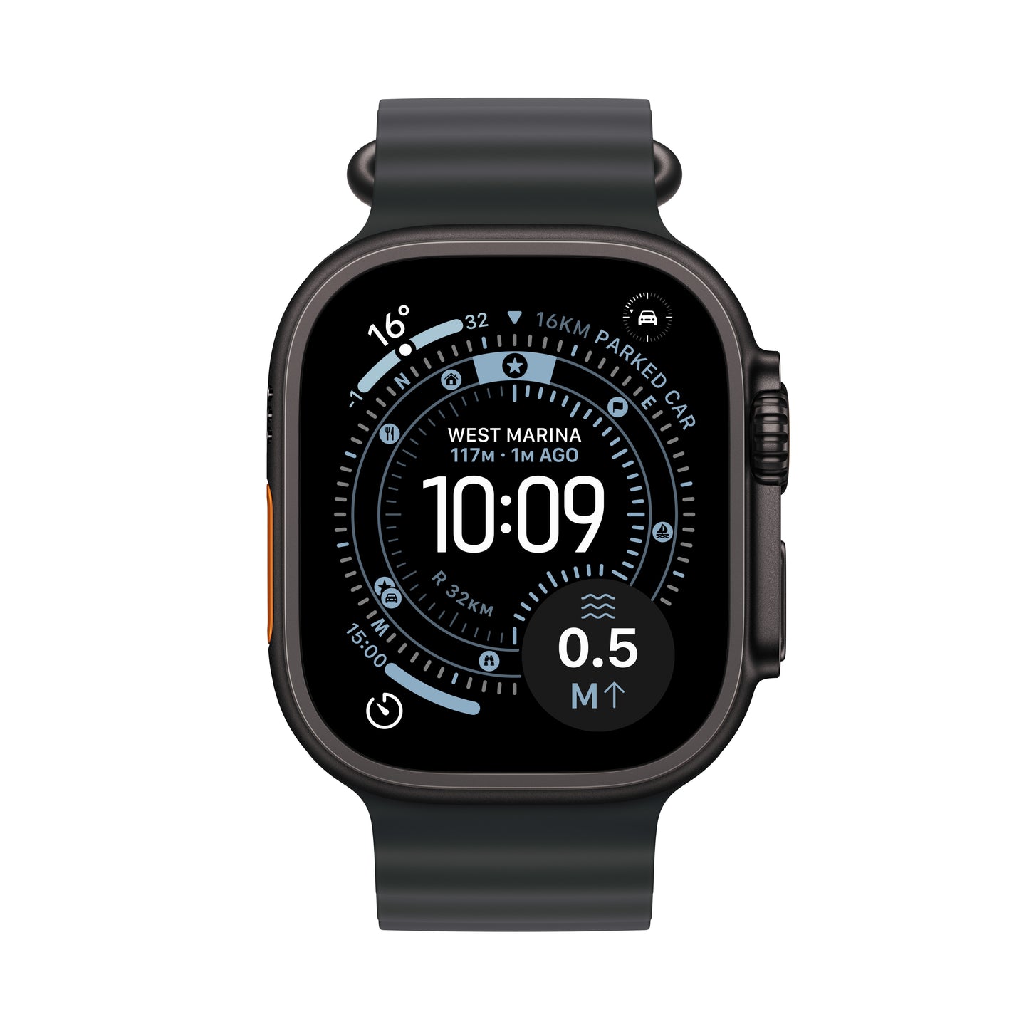Apple Watch Ultra 3 GPS + Cellular 49mm Black Titanium Case with Black Ocean Band
