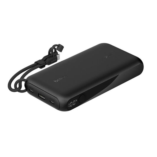 Belkin BoostCharge Power Bank with Detachable Cable 20K - Black