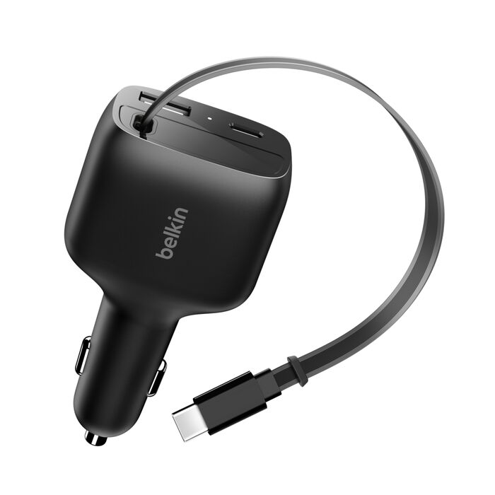 Belkin BOOSTCHARGE Retractable Car Charger 75W