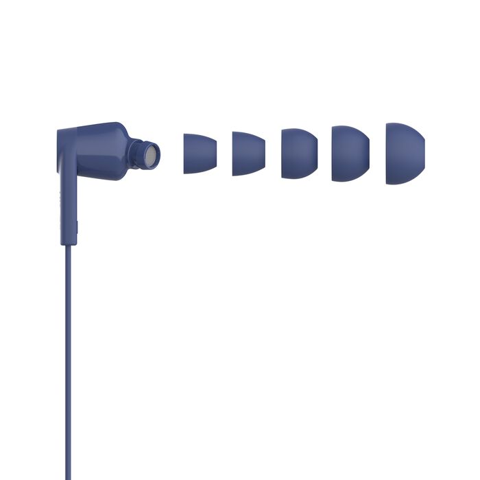 Belkin USB-C Wired Earbuds with Adjustable Volume Limiter - Blue
