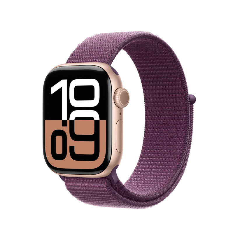 Apple_Watch_Series_10_42mm_LTE_Rose_Gold_Aluminum_Sport_Loop_Plum_PDP_Image_Position_1__WWEN
