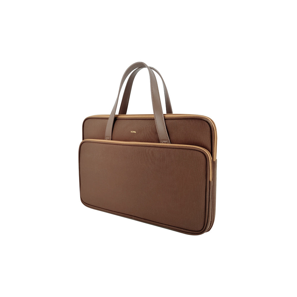 JCPal Milan Briefcase, 13"/14" Sepia Brown