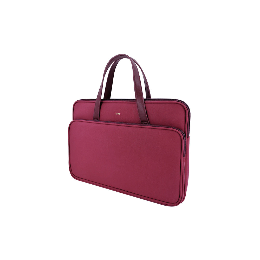 JCPal Milan Briefcase, 13"/14" Ruby Red