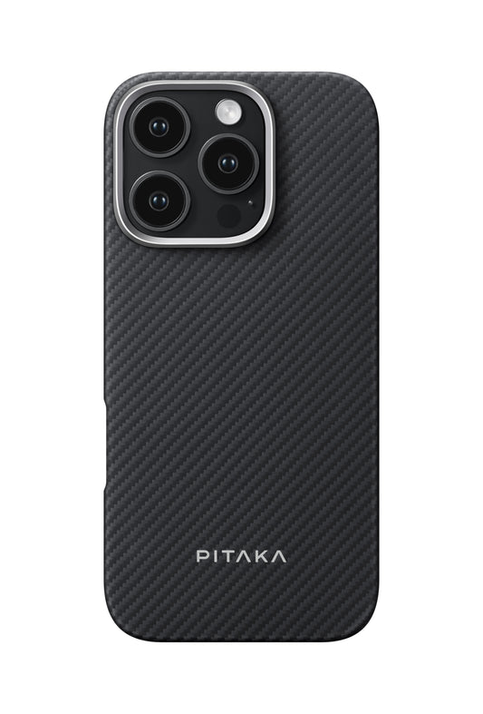 Pitaka Ultra-Slim Case, Black/Grey Twill - iPhone 16 Pro Max