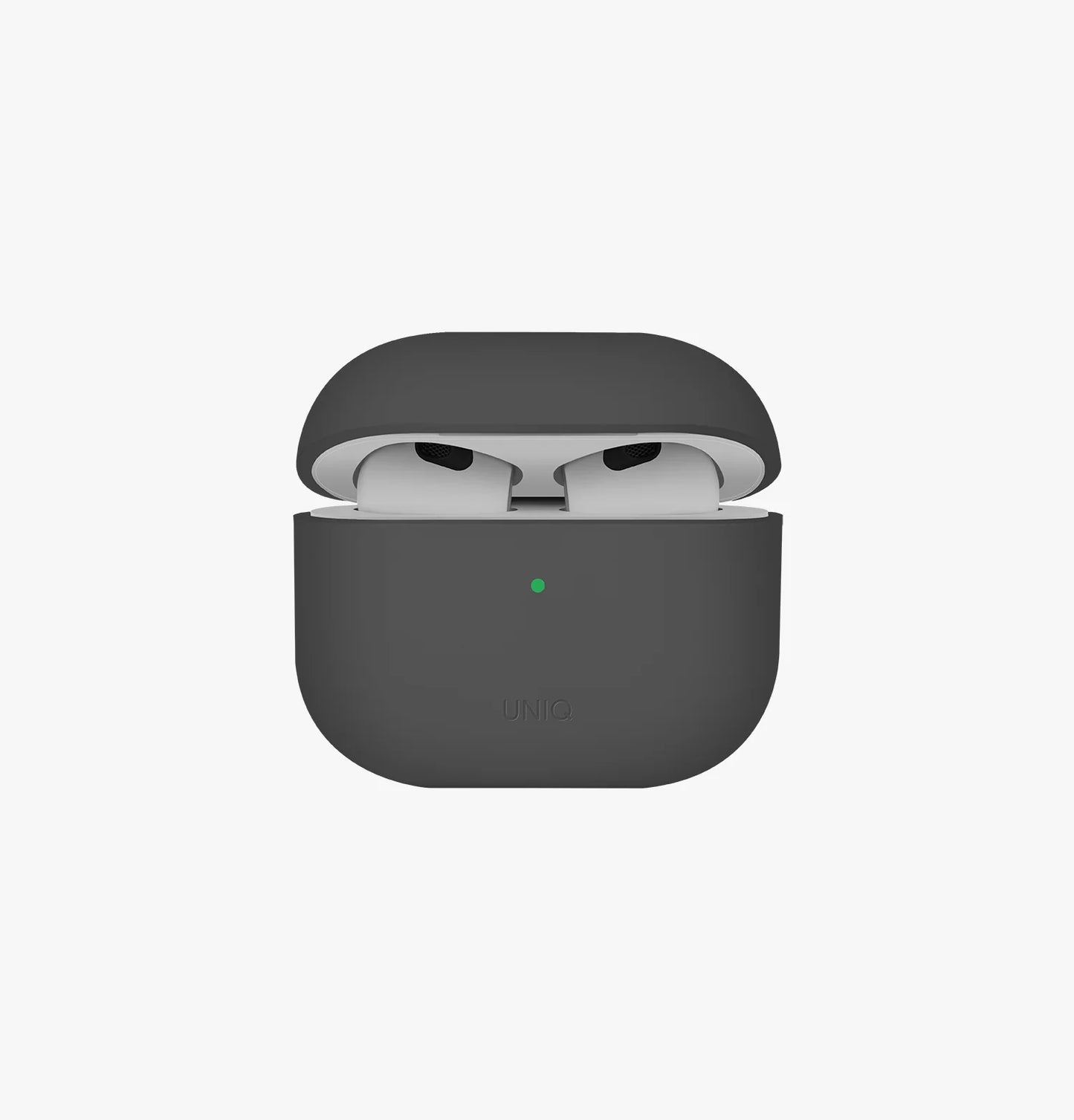 Uniq Lino Hybrid Liquid Silicone AirPods 4th Case - Ash Grey