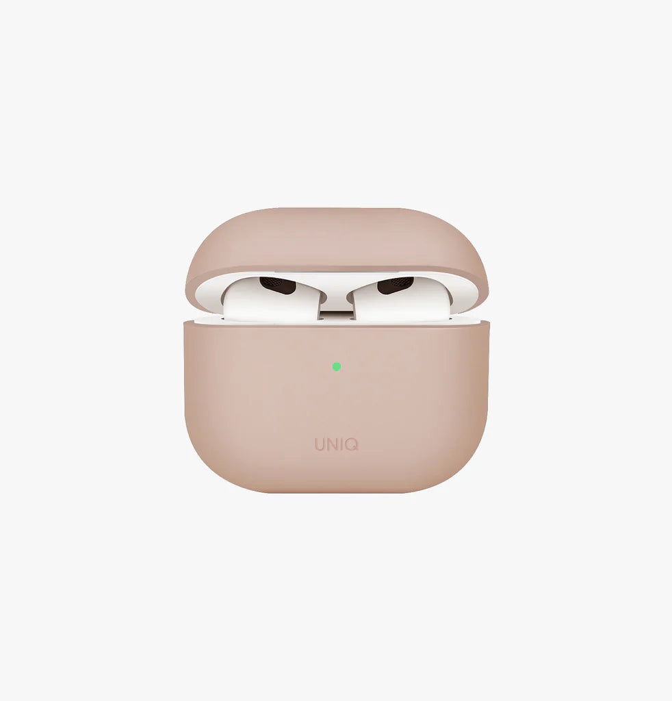 Uniq Lino Hybrid Liquid Silicone AirPods 4th Case - Blush Pink