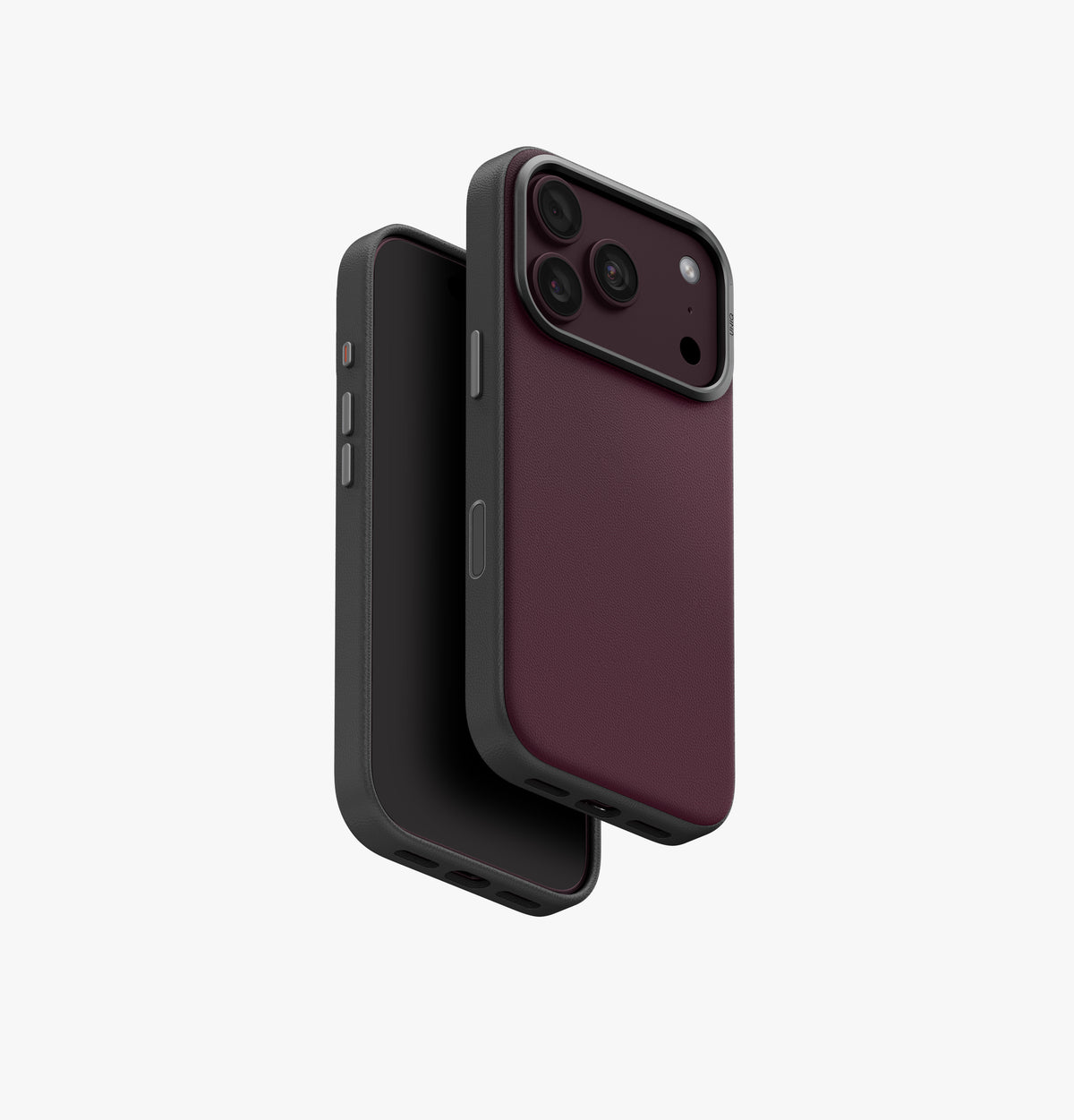 Uniq Lyden DS Vegan Leather iPhone 18 Pro Max Case - Deep Maroon