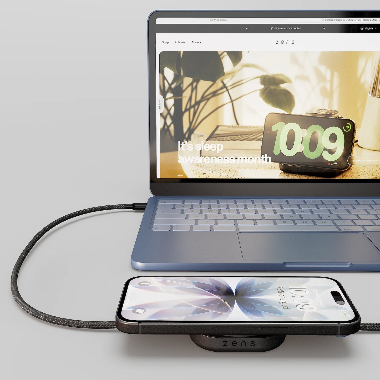 Zens Charging Cable USB C-C Pro 2 Black