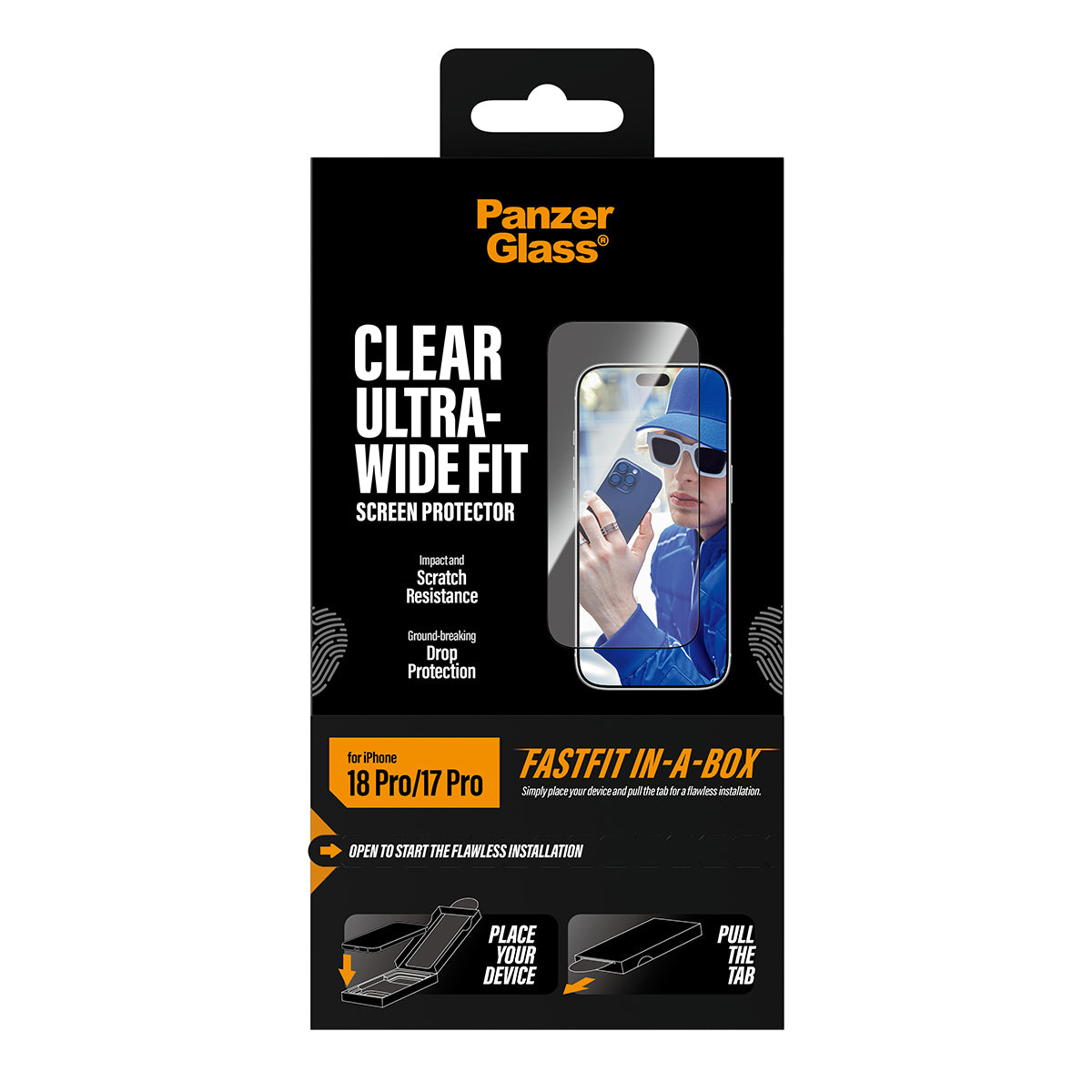 PanzerGlass Screen Protector Apple iPhone 17 | 18 Pro Ultra-Wide Fast Fit In A Box