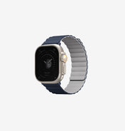 Uniq Revix Magnetic Silicone Band for Apple Watch 49mm - Storm Blue/Chalk Gray
