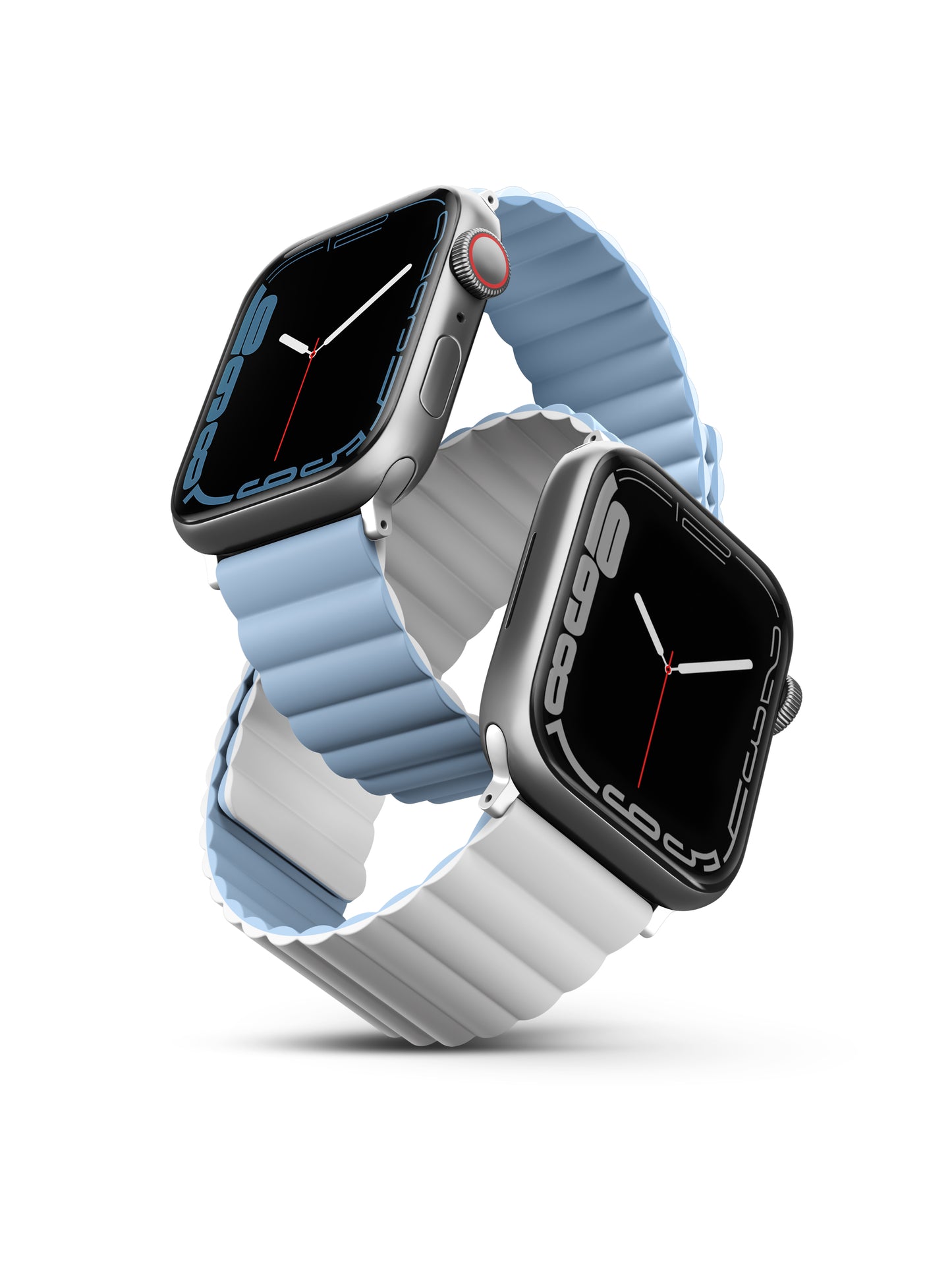 Uniq Revix Magnetic Silicone Band for Apple Watch 41/40/38mm - White/Blue