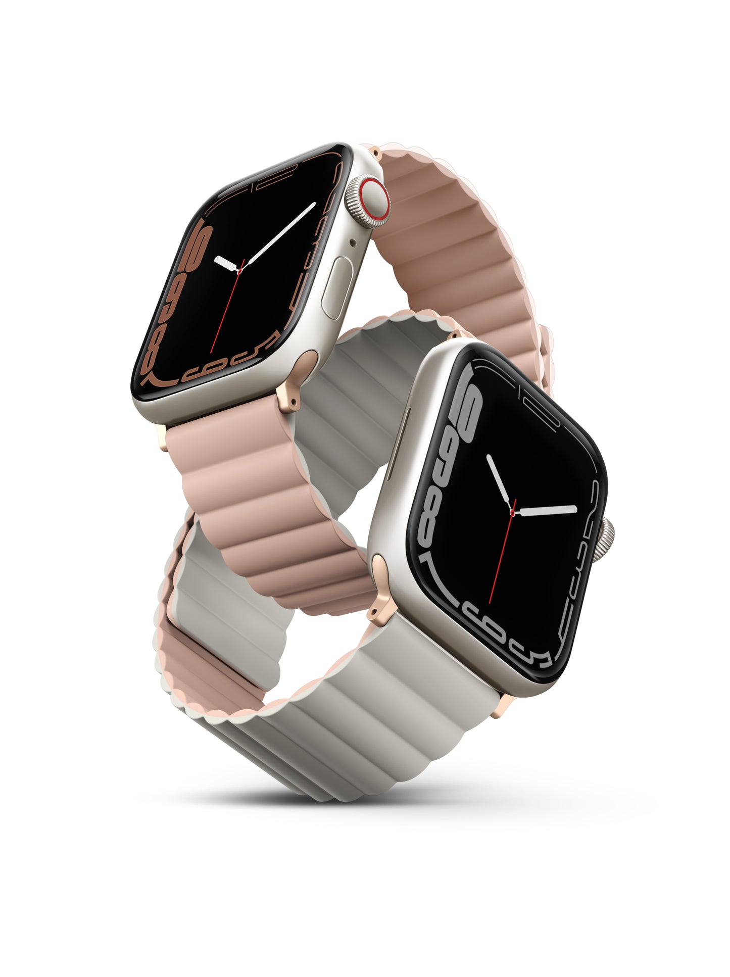 Uniq Revix Magnetic Silicone Band for Apple Watch 41/40/38mm - Pink/Beige
